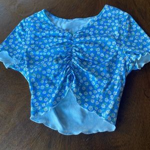 ruffled flower top